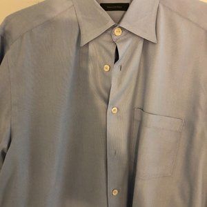 COPY - Light Blue Ermenegildo Zegna Size L w/Hidden Buttons for Collar